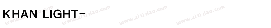 KHAN LIGHT字体转换